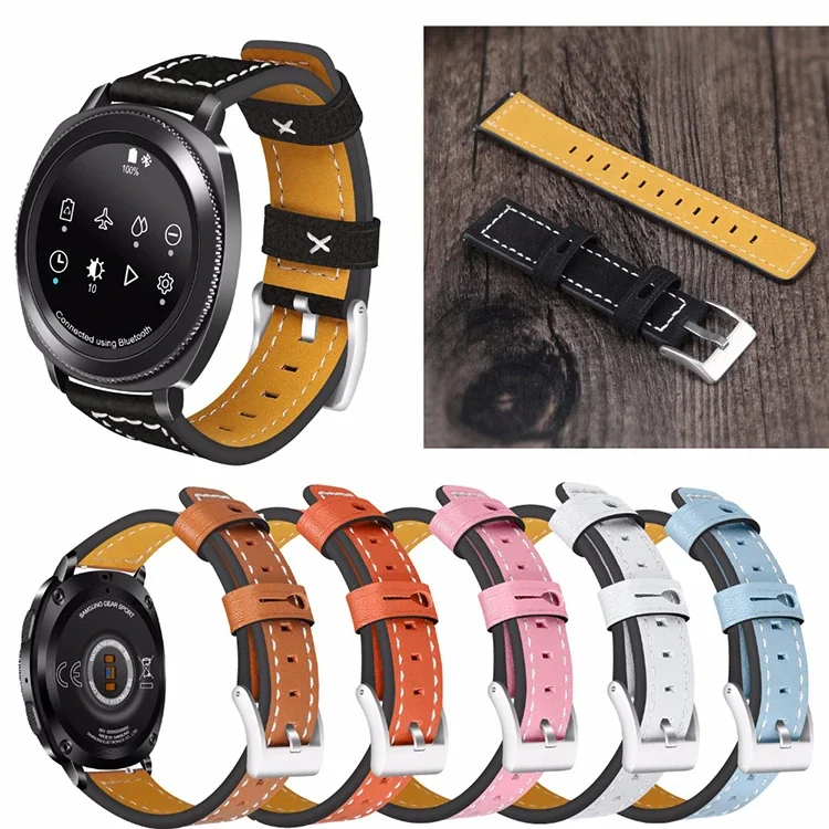 Ally Gear S3 Watch 4 46mm Classic Frontier Deri Dişli Kayış Kordon (5775) - Premium Akıllı Saat Kayışı