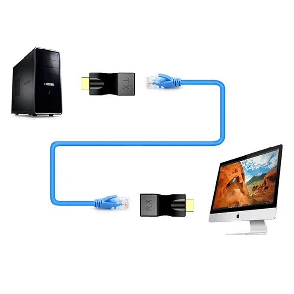 Ally Hdmi Extender 4k 3d Rj45 Cat6 Ile 30m Hdmi Uzatıcı-1852