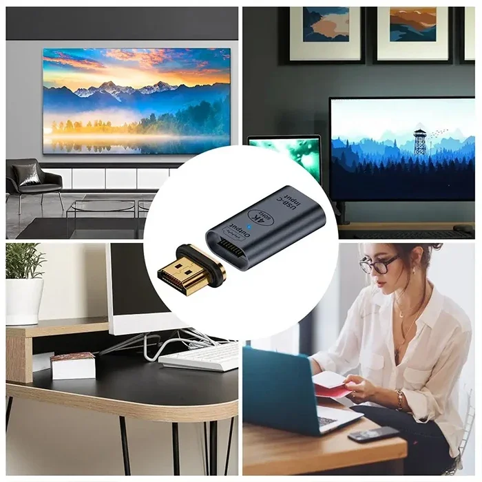 ALLY HDMI To Type-c 4K 60Hz Mıknatıs Başlıklı Çevirici Otg Adaptör-1852 ALLY HDMI To Type-c 4K 60Hz Mıknatıs Başlıklı Çevirici Otg Adaptör-1852