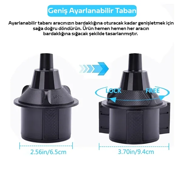ALLY HS-P05 Universal Araç İçi Telefon Tutucu - Yemek Masası-1852