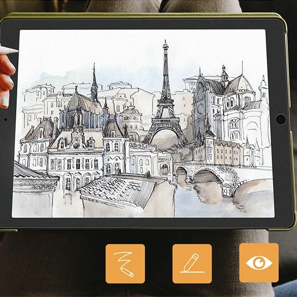 ALLY İPad 9.7 İnch Paper Like Film Darbe Emici Pet Ekran Koruyucu iPad 5/6/7/8-1852
