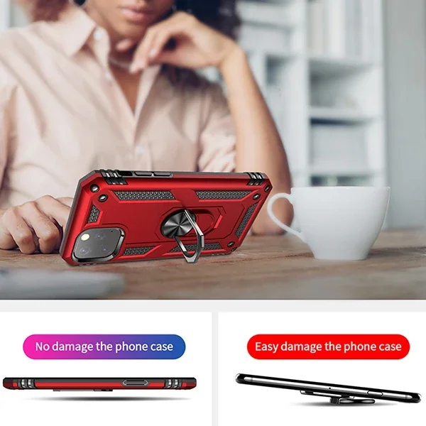 Ally iPhone 11 Pro 5.8 inch Yüzüklü Kılıf Armor Shockproof Ring kılıf-1852