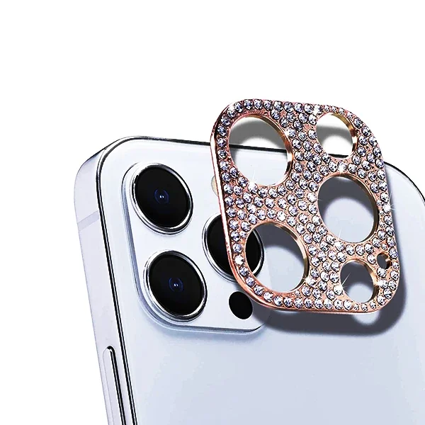 ALLY İPhone 12 Pro Max Kamera Koruyucu Lens Diamond Taş İşlemeli-1852