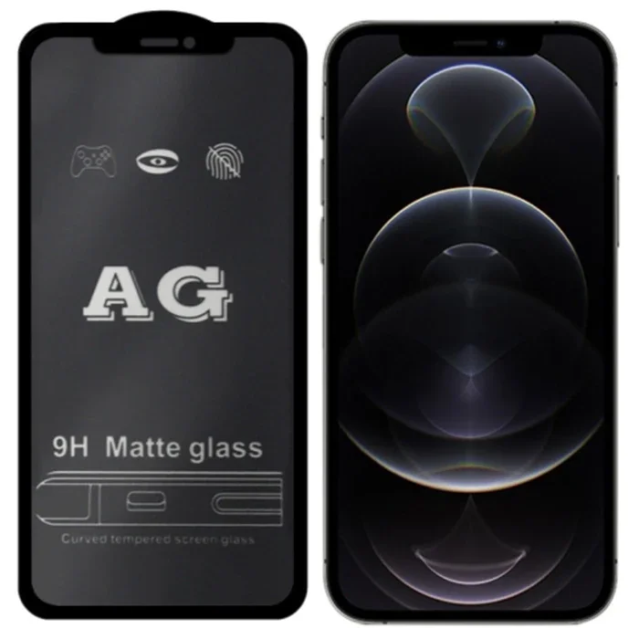 ALLY İPhone 12 Pro Max 6.7inç Full Glue Matte Tempered Cam  Ekran Koruyucu-1852