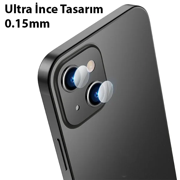 ALLY İPhone 13-13 Mini Tempered Glass Cam Kamera Koruyucu-1852