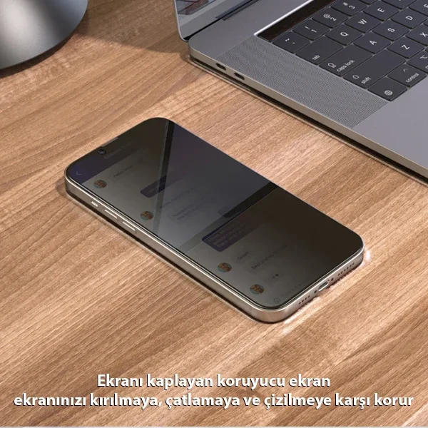 ALLY İPhone 13 Mini 3D Full Privacy Gizlilik Cam Ekran Koruyucu Anti-Spy-1852