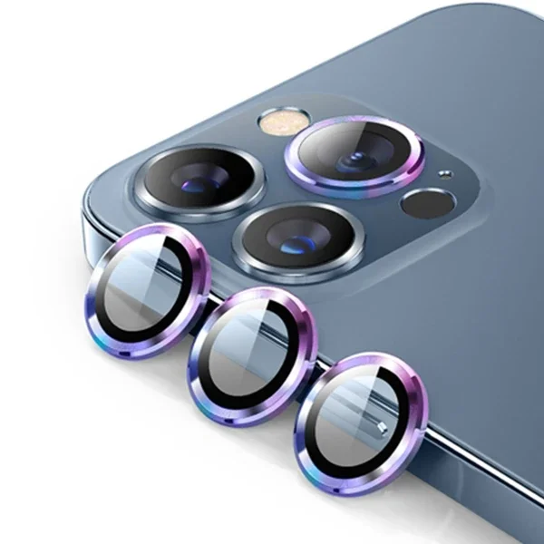 ALLY İPhone 13 Pro -13 Pro Max 3D Metal Çerçeveli Kamera Lens Koruyucu-1852