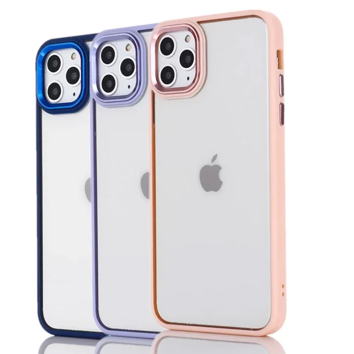 Ally iPhone 13 Pro 6.1inç Kılıf Parlak Renkli Çerçeveli Ultra Lüx TPU Silikon Kılıf-1852