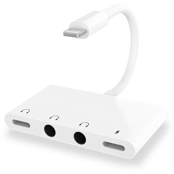 ALLY İPhone 14-13-12-11 4in1 Otg Ses Adaptörü Çift DC 3.5MM Jack-1852 ALLY İPhone 14-13-12-11 4in1 Otg Ses Adaptörü Çift DC 3.5MM Jack-1852