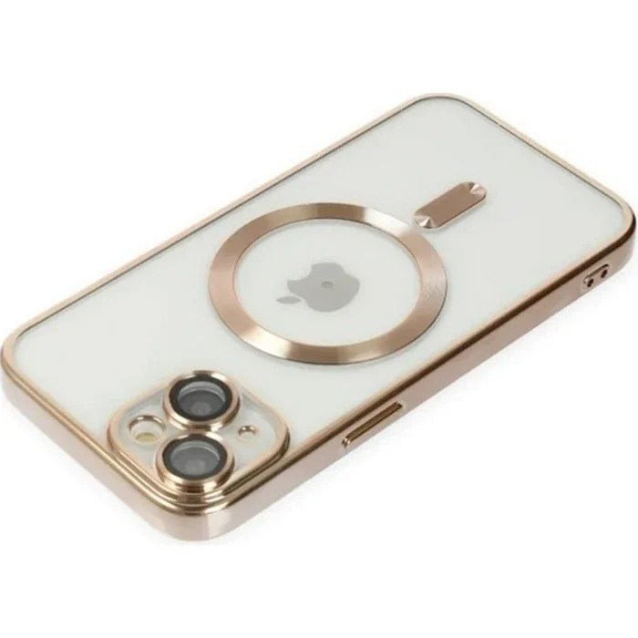 Ally iPhone 14 6.1 inç MagSafe Uyumlu Renkli Lazer Çerçeveli Silikon Kılıf - Darbeye Dayanıklı Şık Koruma