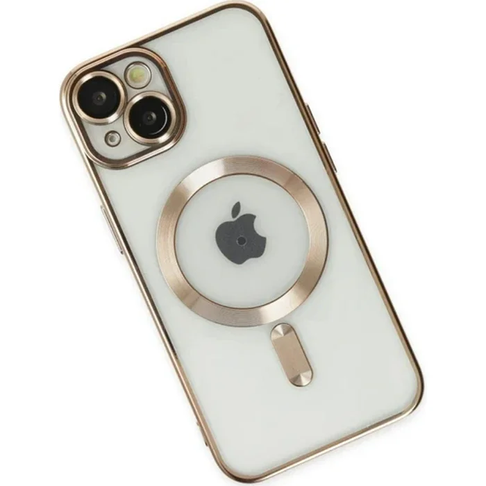 Ally iPhone 14 6.1 inç MagSafe Uyumlu Renkli Lazer Çerçeveli Silikon Kılıf - Darbeye Dayanıklı Şık Koruma