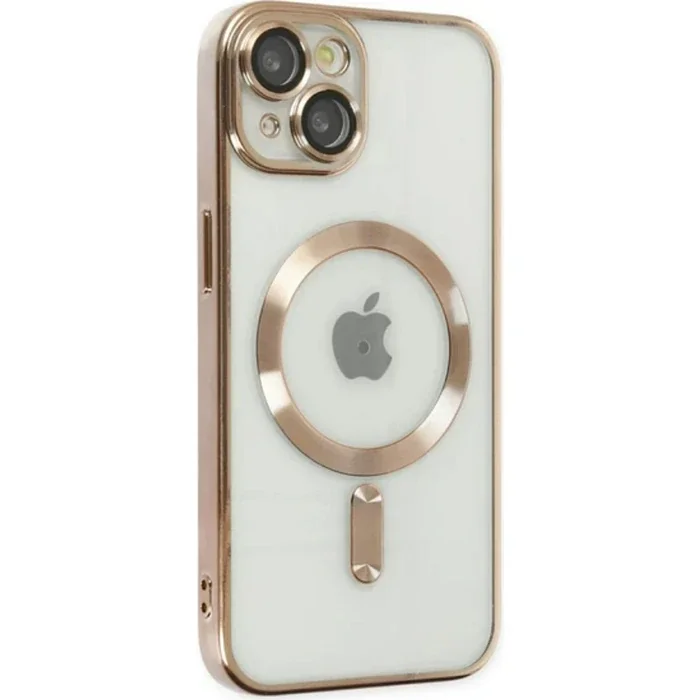 Ally iPhone 14 6.1 inç MagSafe Uyumlu Renkli Lazer Çerçeveli Silikon Kılıf - Darbeye Dayanıklı Şık Koruma