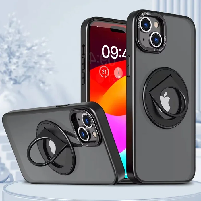 ALLY iPhone 15 Plus İçin Magsafe Uyumlu Yüzük Standlı Manyetik Silikon Kılıf-1852 ALLY iPhone 15 Plus İçin Magsafe Uyumlu Yüzük Standlı Manyetik Silikon Kılıf-1852