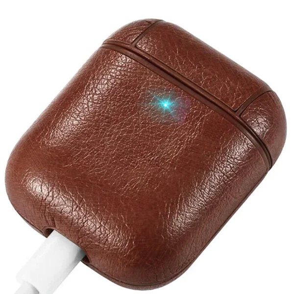 Ally Leather Case Apple Airpods 1-2 PU Deri Koruma Kılıfı-1852