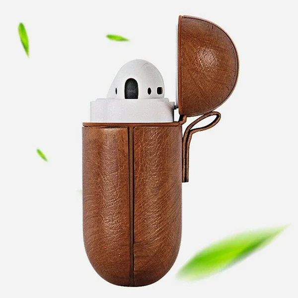 Ally Leather Case Apple Airpods 1-2 PU Deri Koruma Kılıfı-1852