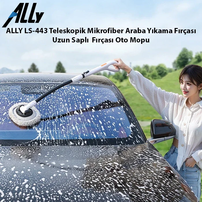 ALLY LS-443 Teleskopik Mikrofiber Araba Yıkama Fırçası Uzun Saplı Fırçası Oto Mopu-1852 ALLY LS-443 Teleskopik Mikrofiber Araba Yıkama Fırçası Uzun Saplı Fırçası Oto Mopu-1852
