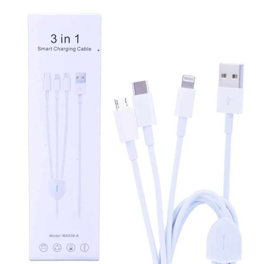 Ally Ma039-A Usb-Type-C Micro Usb &amp; Lightning 3in1 Usb Kablo-1852