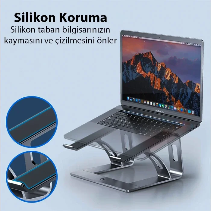 ALLY MC LS653 Premium Ergonomik Alüminyum Laptop-Bilgisayar Standı-1852