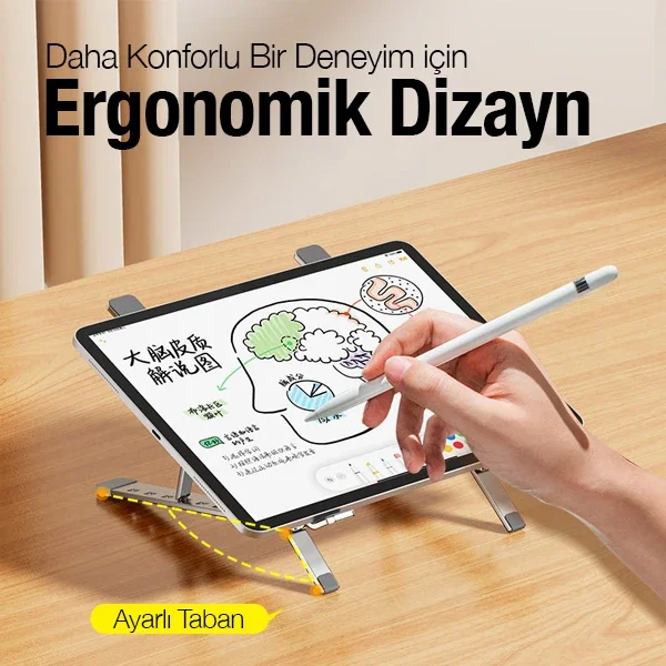 ALLY MC N3-2 Katlanabilir Metal Masaüstü Laptop Standı-1852