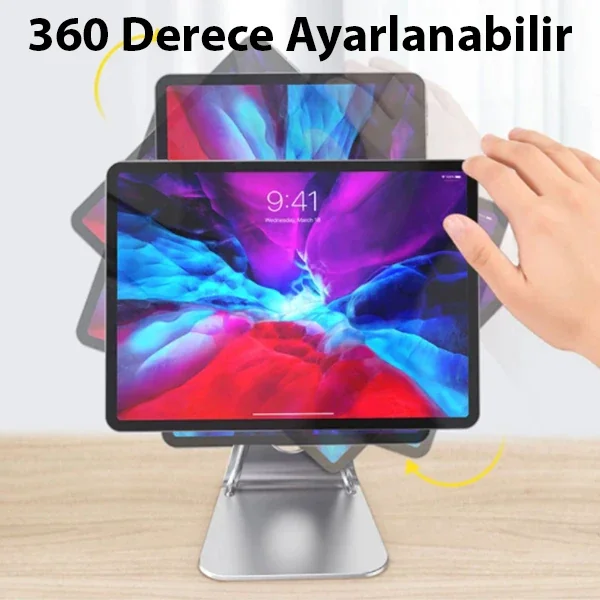 ALLY Metal Masa Üstü Standlı Mıknatıslı Tablet Telefon Tutucu-1852