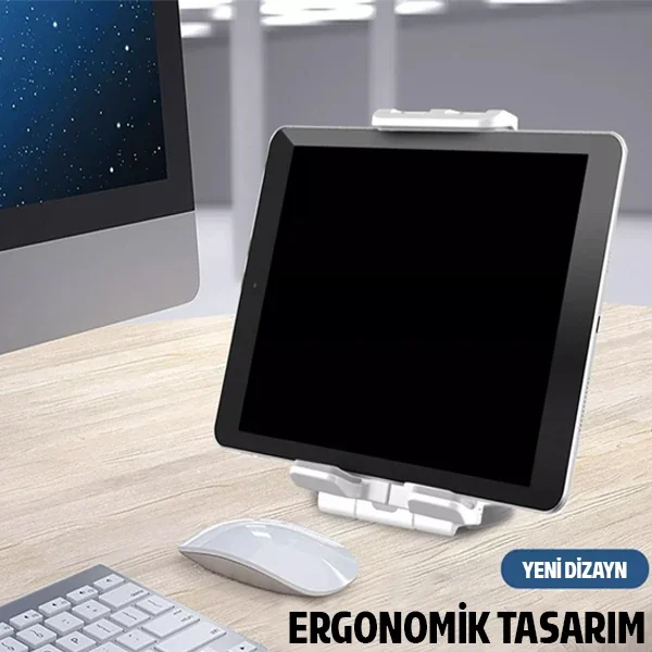 ALLY PB-47B Askılı Katlanabilen Çok İşlevli Tablet -Telefon Standı Tutucu-1852