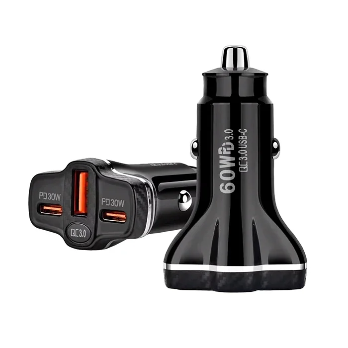 ALLY PD62 2xType-C + USB 78W Araç Çakmaklık Hızlı Şarj Aleti Araç Şarjı-1852 ALLY PD62 2xType-C + USB 78W Araç Çakmaklık Hızlı Şarj Aleti Araç Şarjı-1852