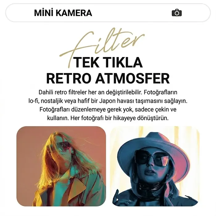 Ally PixMini Retro Video Dijital Kamera Ağ Kamerası DVR 1080P HD-1852