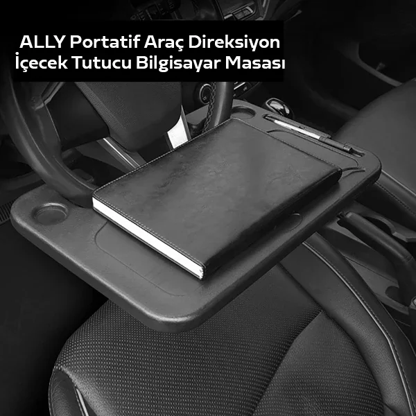 ALLY Portatif Araç Direksiyon İçecek Tutucu Bilgisayar Masası-1852