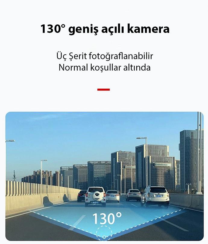 Ally  Q3 Geniş Açili Gece Görüşlü Hd Wifi Araç Kamerasi