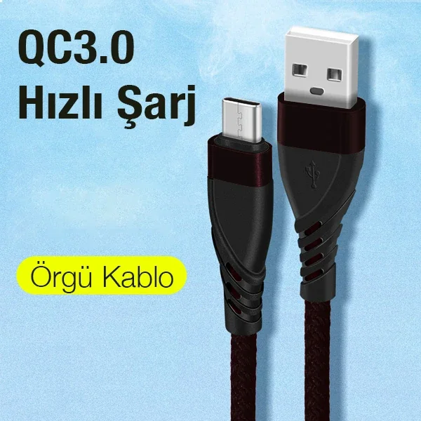 ALLY QC3.0 USB To Type-c Hızlı Şarj Kablosu-1852