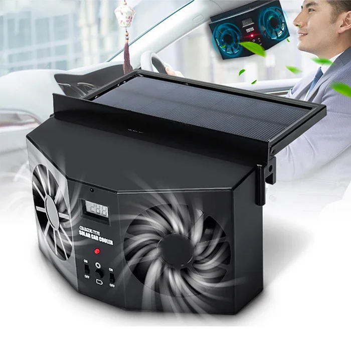 Ally R-8032 Güneş Enerjili Çift Fanlı Solar Oto Araç Havalandırma-1852