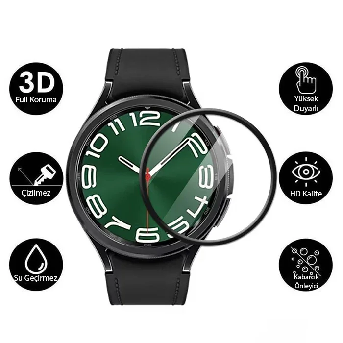 Ally Samsung Galaxy Watch 6 Classic 47mm PMMA Cam Ekran Koruyucu-1852