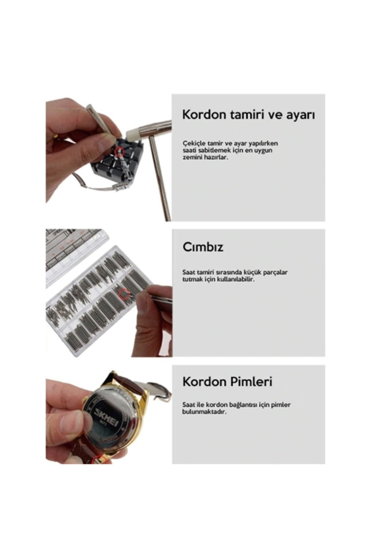 Ally Sc8002 16 Parça Profesyonel Saat Tamir Takımı Set