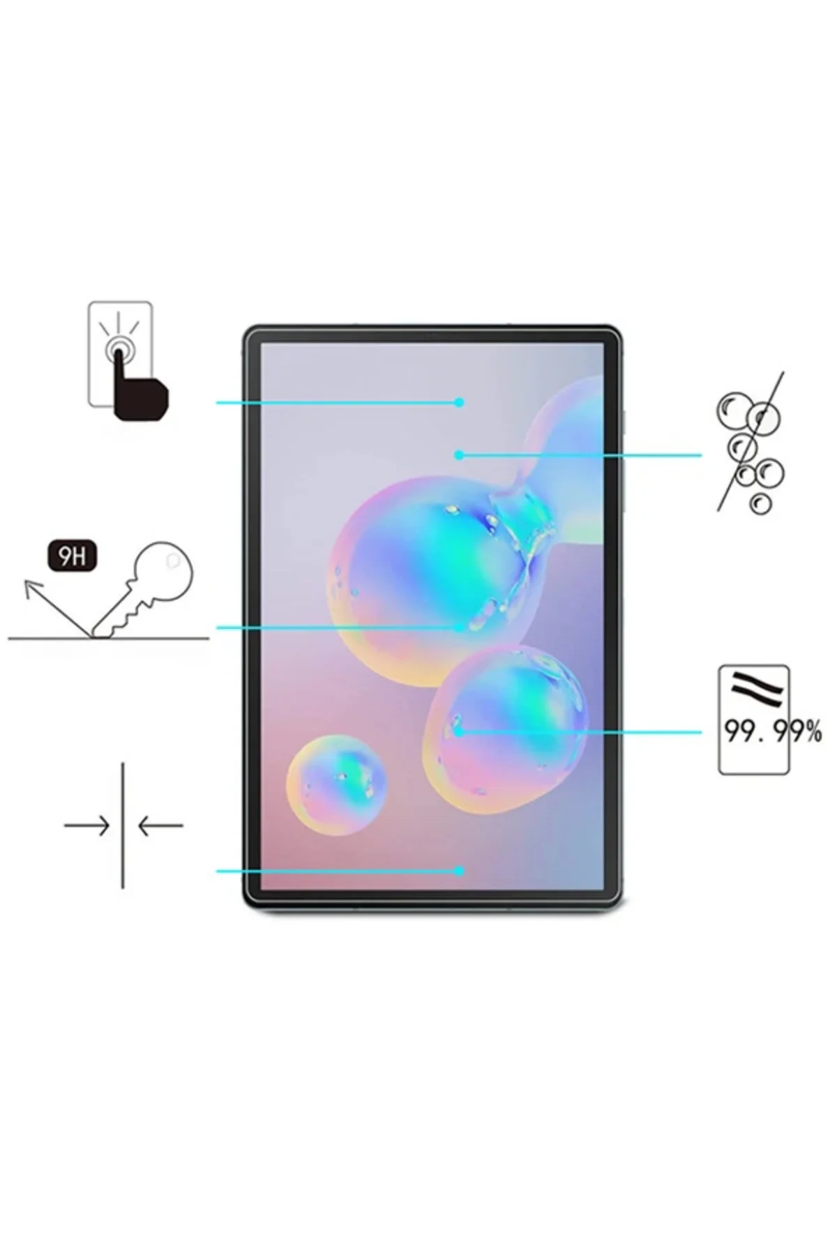 Ally Sm Galaxy Tab S8 - S7 Tempered Kırılmaz Cam Ekran Koruyucu-1852