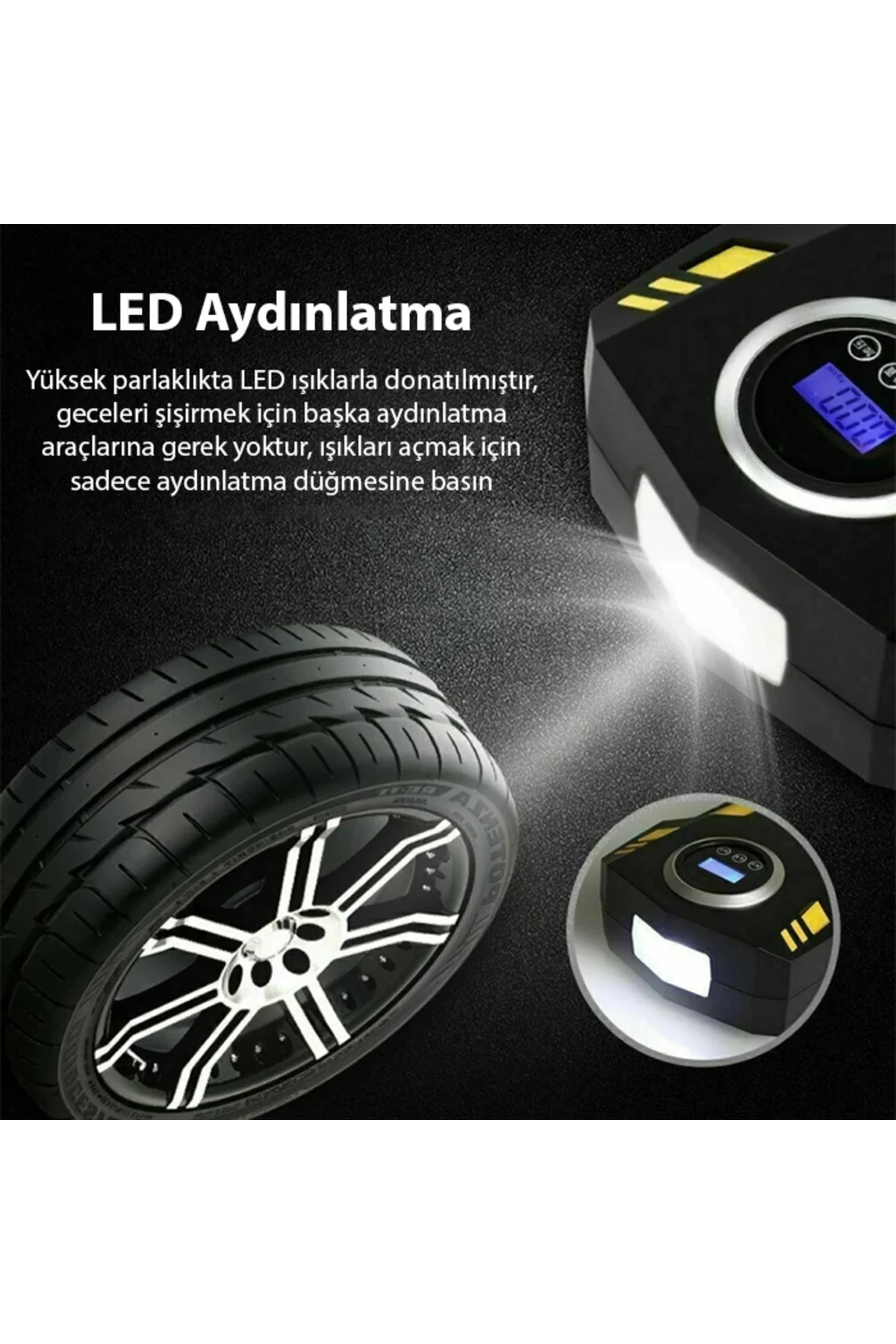 Ally St-5002 Dijital Basınç Göstergeli Oto Lastik Şişirme Pompası Ally St-5002 Dijital Basınç Göstergeli Oto Lastik Şişirme Pompası