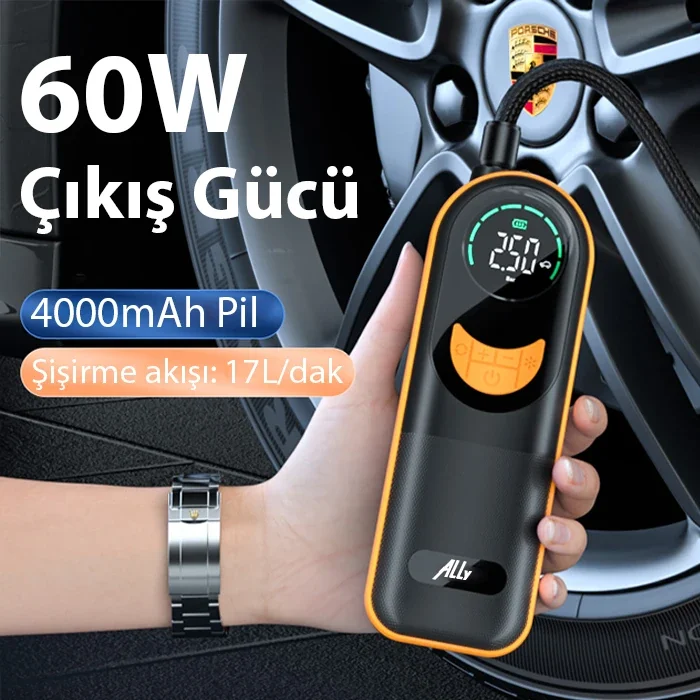 ALLY ST-5520 Dijital Basınç Göstergeli Oto Lastik Şişirme Pompası ALLY ST-5520 Dijital Basınç Göstergeli Oto Lastik Şişirme Pompası