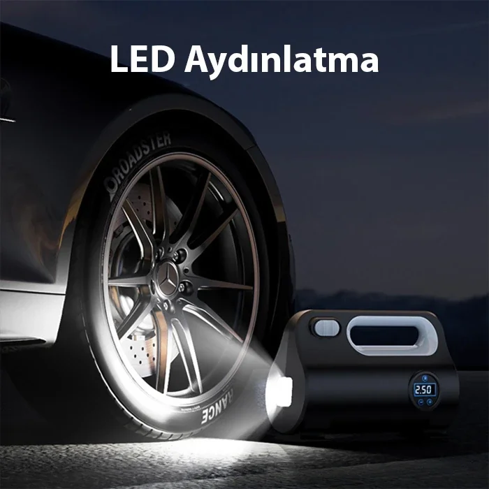 Ally ST-5523 LED Işıklı Taşınabilir Hava Pompası Kompresör Araç Lastik Şişirme Makinesi-1852 Ally ST-5523 LED Işıklı Taşınabilir Hava Pompası Kompresör Araç Lastik Şişirme Makinesi-1852