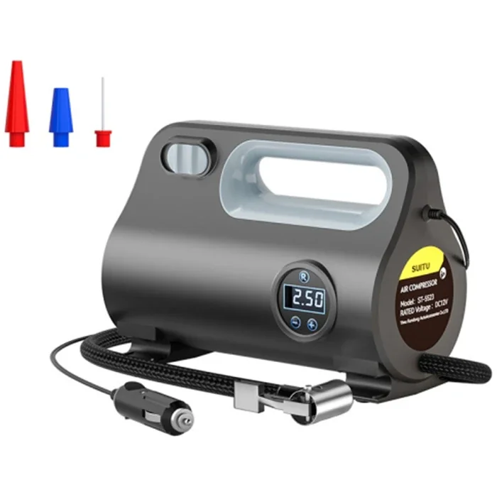 Ally ST-5523 LED Işıklı Taşınabilir Hava Pompası Kompresör Araç Lastik Şişirme Makinesi-1852 Ally ST-5523 LED Işıklı Taşınabilir Hava Pompası Kompresör Araç Lastik Şişirme Makinesi-1852
