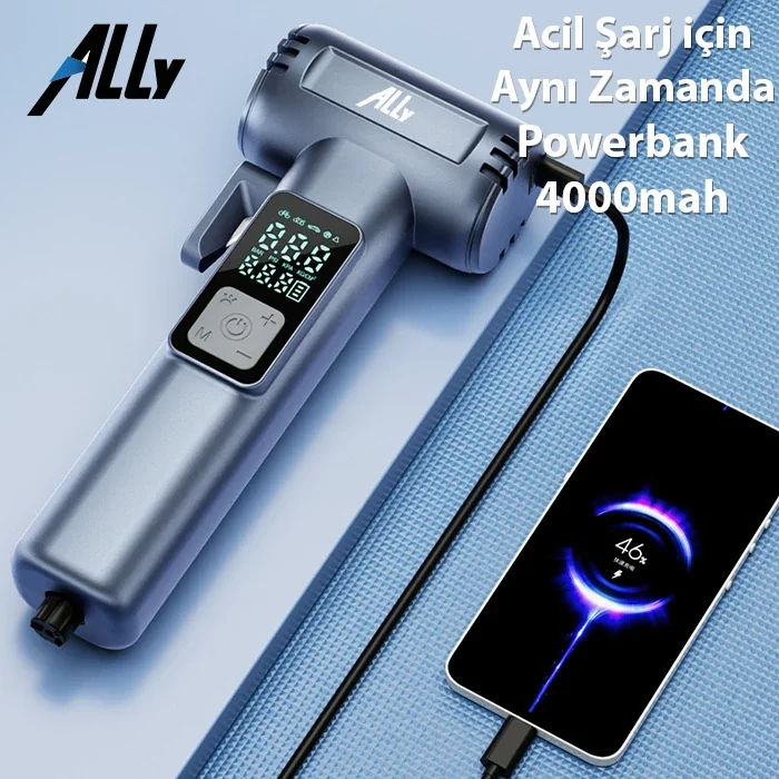 Ally ST-5530 Dijital Şarjlı Araç Lastik Hava Şişirme Pompası Powerbank Pencere kırıcı-1852 Ally ST-5530 Dijital Şarjlı Araç Lastik Hava Şişirme Pompası Powerbank Pencere kırıcı-1852