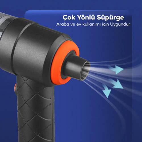 Ally  St-6644 6000R Portatif Vakumlu Üflemeli Mini Araç Süpürgesi 