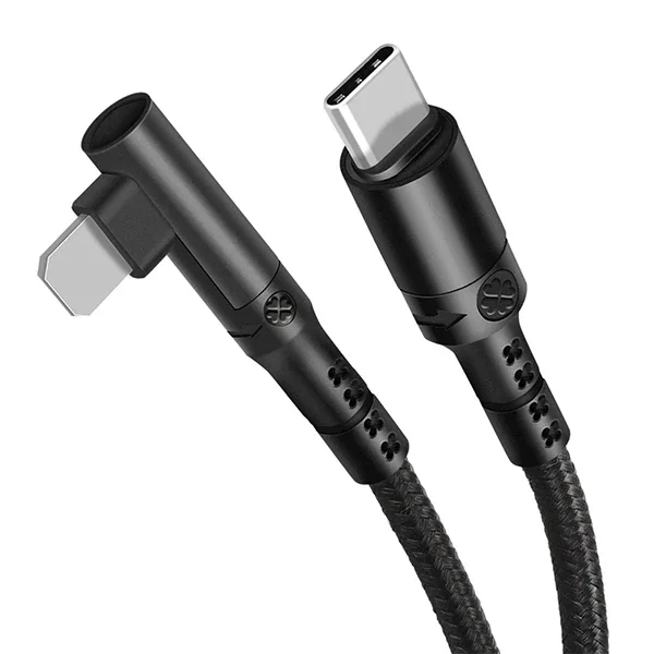 ALLY Type-C to İPhone 20w Lightning Hızlı Şarj Kablosu Oyuncu 90 Derece Kablo-1852