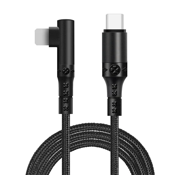 ALLY Type-C to İPhone 20w Lightning Hızlı Şarj Kablosu Oyuncu 90 Derece Kablo-1852
