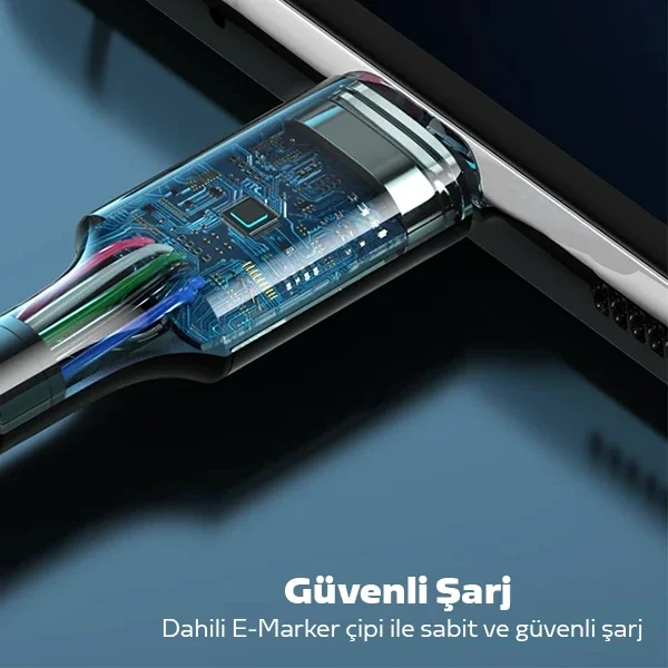ALLY USB Type-C PD3.1 100W(20V-5A) Hızlı Veri Şarj Kablosu 1metre-1852 ALLY USB Type-C PD3.1 100W(20V-5A) Hızlı Veri Şarj Kablosu 1metre-1852