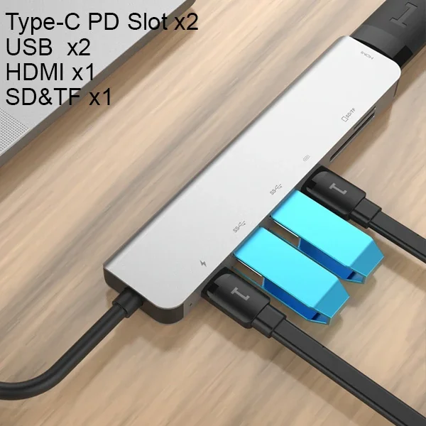 Ally Usb (Type-C to 7in1 Hdtv 2XUSB+PD) SD&TF Okuyucu Hub Adaptör Çoklayıcı-1852 Ally Usb (Type-C to 7in1 Hdtv 2XUSB+PD) SD&TF Okuyucu Hub Adaptör Çoklayıcı-1852