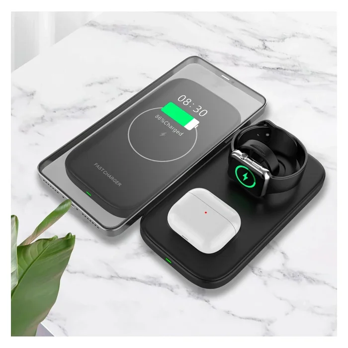 ALLY W66 15W 3 in1 Android + iPhone Taşınabilir Mini Kablosuz Hızlı Şarj Standı-1852 ALLY W66 15W 3 in1 Android + iPhone Taşınabilir Mini Kablosuz Hızlı Şarj Standı-1852