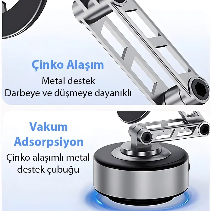 ALLY X91 Manyetik Vakumlu Araç Telefon Tutucu Ayna-Cam-Araba Magsafe Araç Tutucu-1852 ALLY X91 Manyetik Vakumlu Araç Telefon Tutucu Ayna-Cam-Araba Magsafe Araç Tutucu-1852