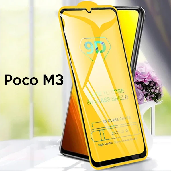ALLY Xiaomi Poco M3 9D Full Glue Tempered Cam Ekran Koruyucu-1852 ALLY Xiaomi Poco M3 9D Full Glue Tempered Cam Ekran Koruyucu-1852