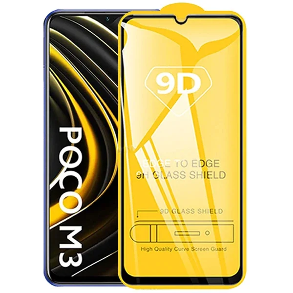 ALLY Xiaomi Poco M3 9D Full Glue Tempered Cam Ekran Koruyucu-1852 ALLY Xiaomi Poco M3 9D Full Glue Tempered Cam Ekran Koruyucu-1852