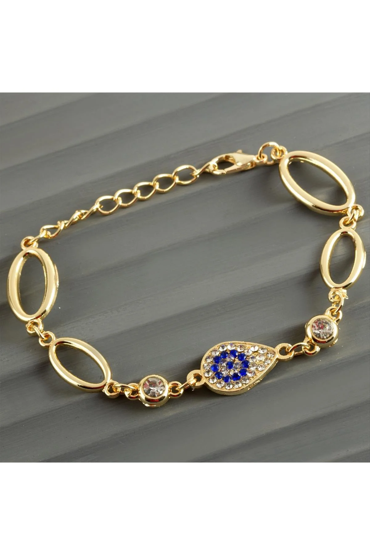 ALLZEY Oval Taşlı Trend Bileklik-Sarı ALLZEY Oval Taşlı Trend Bileklik-Sarı