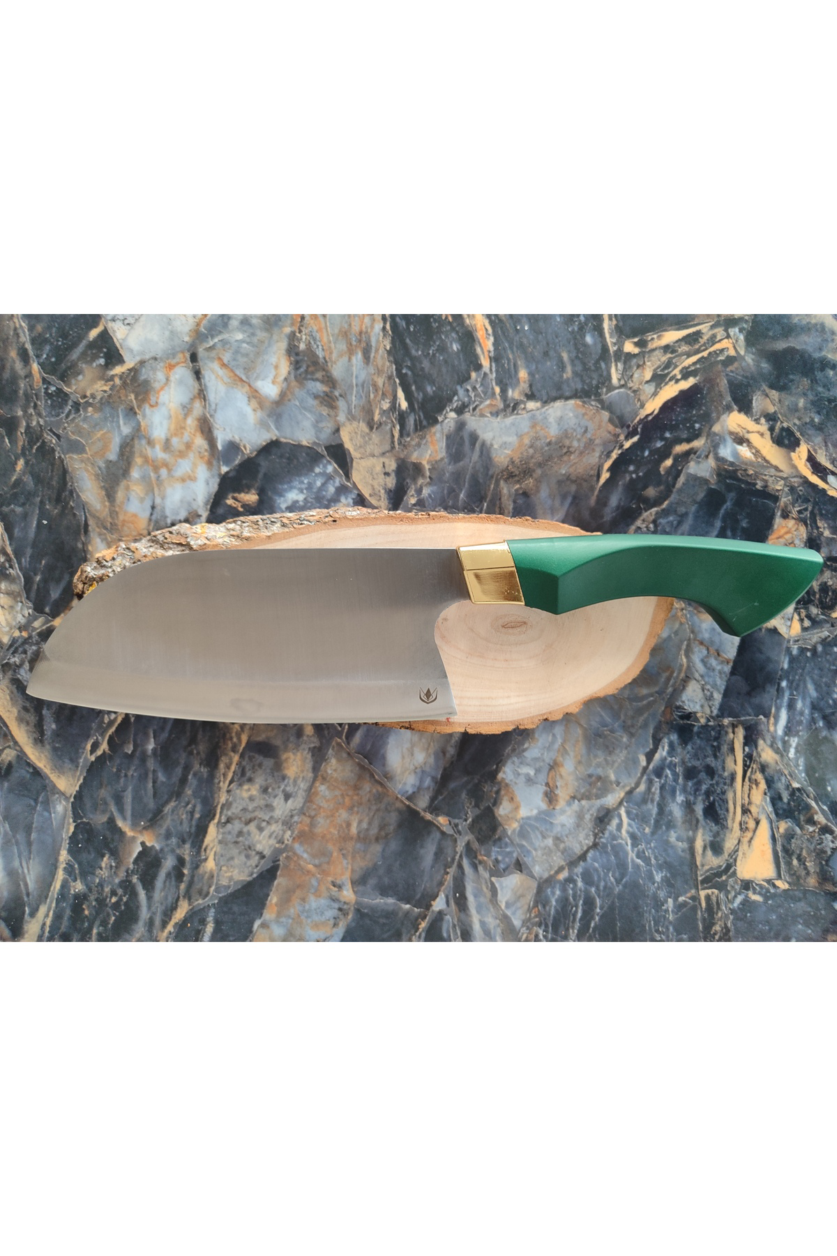 Almazan Şef Bıçağı – Atak Marka, Parmak Tutmalı Kabze, Deri Kılıf